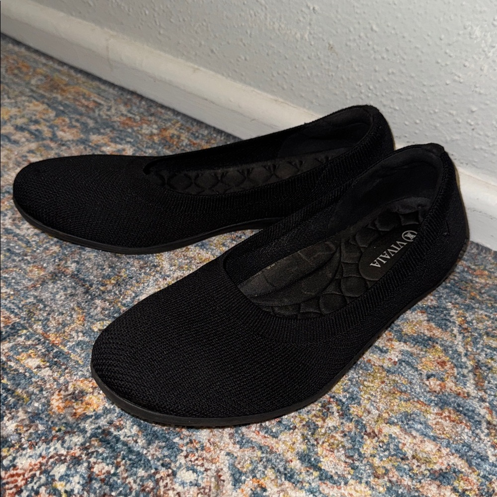 Vivaia Round-Toe Black Flats (Claire) Women's Size 42 or US 10.5 - Picture 15 of 17